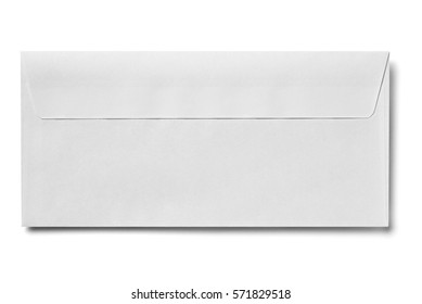 Close Up An Envelope On White Background