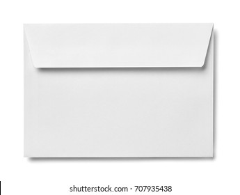 Close Up An Envelope On White Background