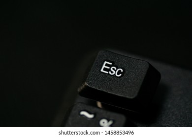 Close up of Escapt(Esc) button. Selective focus.