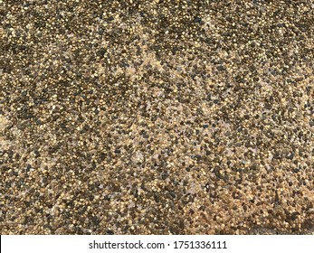 close up exposed aggregate finish pattern