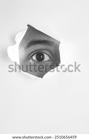 Similar – Image, Stock Photo facial neurosis Mask Face