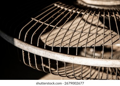 Close up of a fan. Selective focus. 