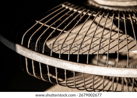 Close up of a fan. Selective focus. 