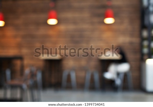 Close Fast Food Loft Interior Cafe Stock Photo Edit Now