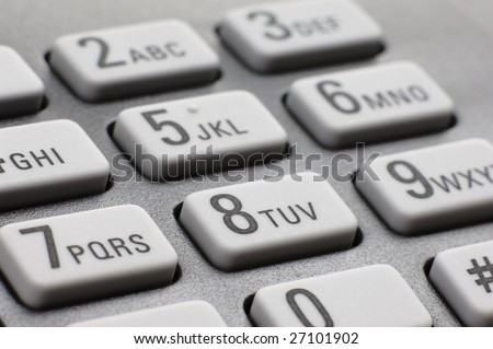 Close up of a fax dial pad.