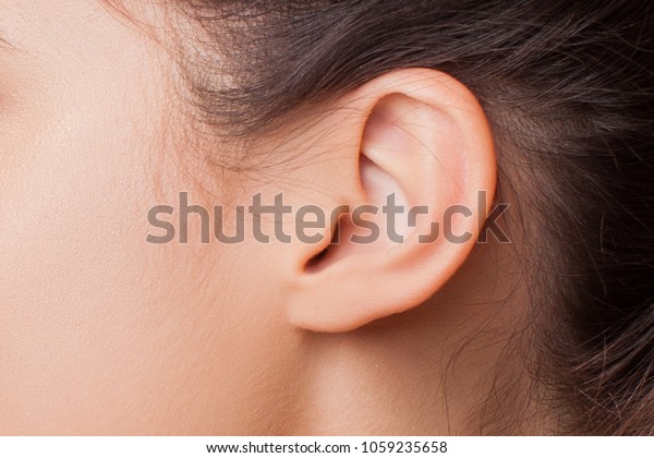 Close up of Female\
Ear. hearing - ear close-up - Image                                \
                      