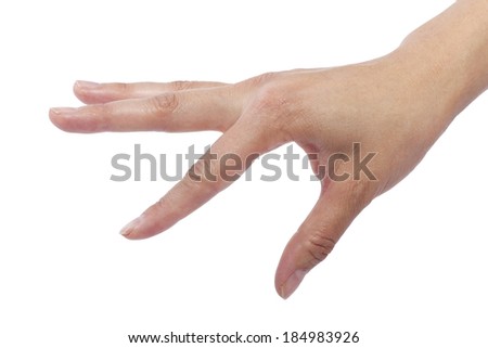 close up of female human hand flicking for composites