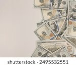 close up fiat money 100usd banknotes,Pile of United States of America 100 dollar bills,Finance, banking,cash, savings,fiat  money concept,100 dollar bill currency,Group of money stack of 100 US dollar