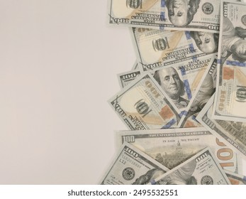 close up fiat money 100usd banknotes,Pile of United States of America 100 dollar bills,Finance, banking,cash, savings,fiat  money concept,100 dollar bill currency,Group of money stack of 100 US dollar - Powered by Shutterstock