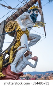 Close Up Of Figurehead On Pirate Ship