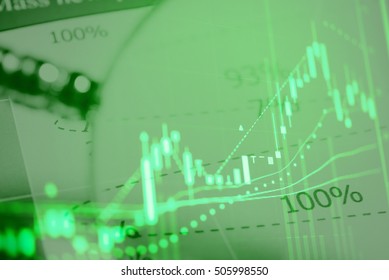 Close up of finance business graph which including of Up trend and Down trend. Business to grow in the active high trend and low trend. Growing business graph with rising up trend. - Shutterstock ID 505998550