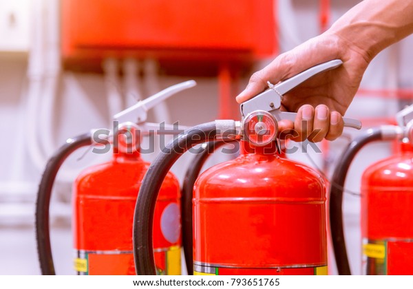 Close Fire Extinguisher Pulling Pin On Stock Photo 793651765 | Shutterstock