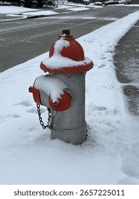 Close up of a fire hydrant in the snow 