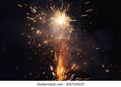 close up of fireworks exploding at night - Powered by Shutterstock