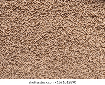 Close Up Of Fish Meal Pellets, Fish Feed