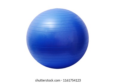 Close Up Of An Fitness Ball Isolated On White Background