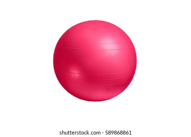 Close up of an fitness ball isolated on white background