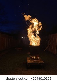 Close up of the flames