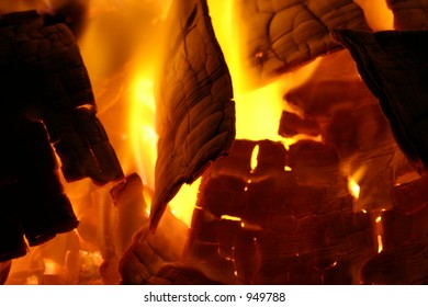 Close up of flames