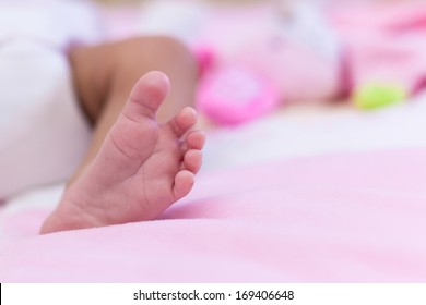 Close Up Foot Of A Little African American Baby Girl - Black People