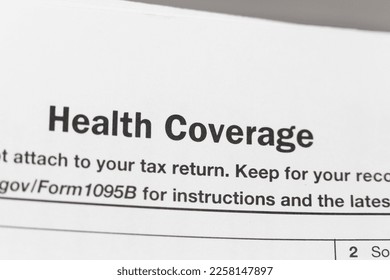 Close up of form describing health insurance - Shutterstock ID 2258147897