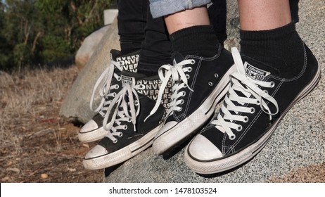 converse on feet