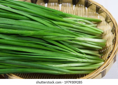 close up of fresh Chinese chives,Garlic chives - Powered by Shutterstock