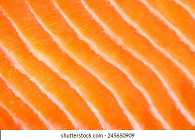 Close Up Fresh Salmon Texture