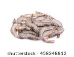 Close up fresh shrimp isolated on white background