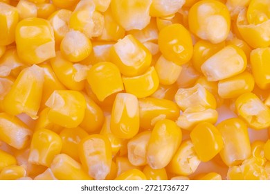 Close up fresh sweet corn kernels for cooking and recipes, readytouse ingredient for stews, casseroles and side dishes, tender texture and vivid color highlighted for culinary use