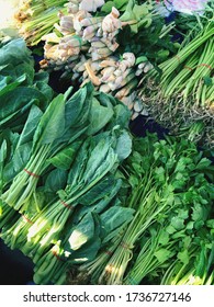 Close Up Fresh Vegetable Sell In The Fresh Market, Heath And Organic Food