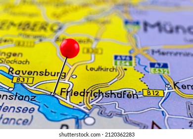 Close Friedrichshafen Map Red Pin 260nw 2120362283 