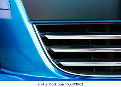 Close up front of car.