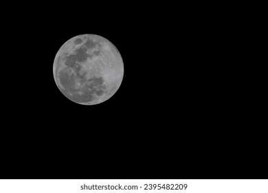 Close up  full moon on the sky  - Shutterstock ID 2395482209