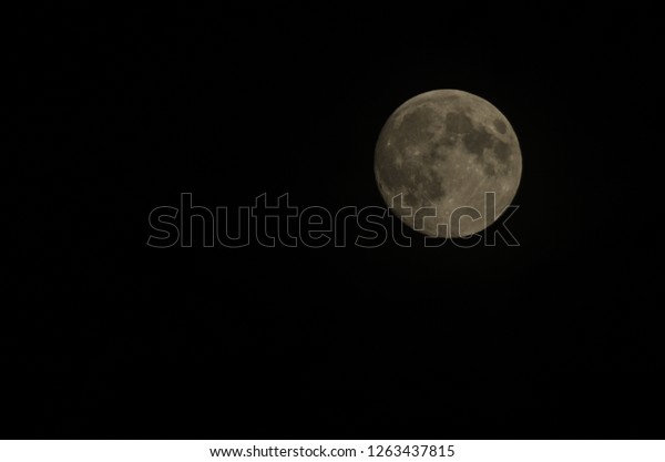 close up\
of full moon surface with dark sky\
background