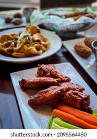 Close Up Of Game Day Appetizers 