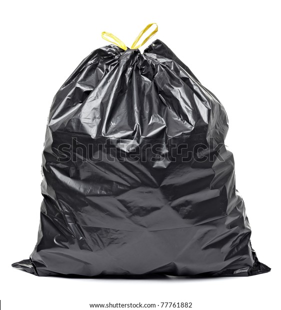 Close Garbage Bag On White Background Stock Photo (Edit Now) 77761882