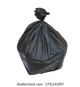 Close Up Of A Garbage Bags Or Rubbish Bag Isolated On White Background