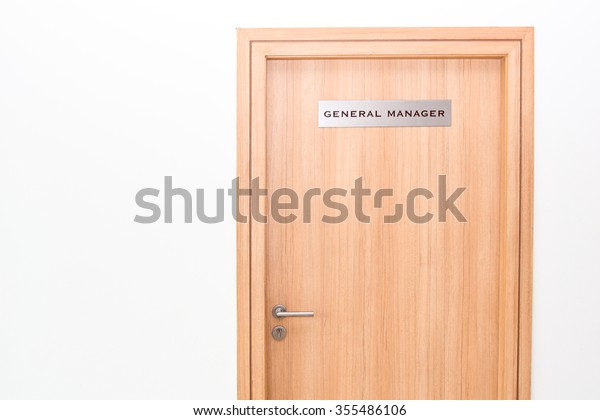 Close General Manager Door Stock Photo Edit Now 355486106