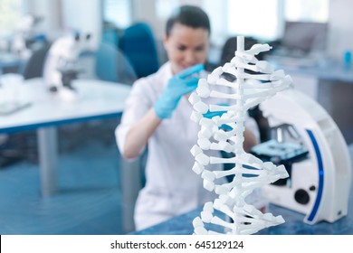 Close up of genetic code standing on the foreground