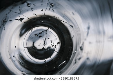 close up of a glass with herring bones - Powered by Shutterstock