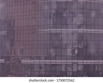 close up glass reflections pattern