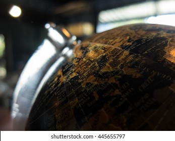 Close up of Globe. selective focus.