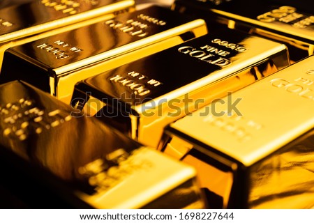 Close up of gold bars. financial concept