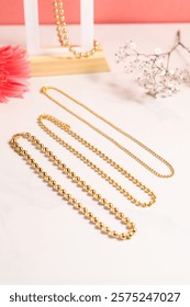 close up of a gold earring