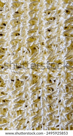 Similar – Image, Stock Photo Close-up of golden yarn bundles in textile production