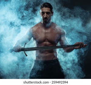 74 Muscular Man With Sword Full Body Images, Stock Photos & Vectors ...