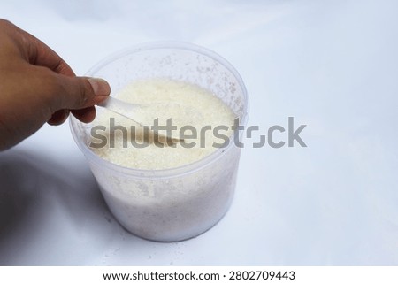 Close Up Granulated Sugar Texture Isolated on White Background Sweet Food Ingredient Macro Detail