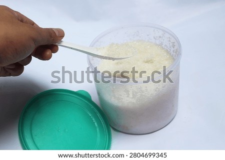 Close Up Granulated Sugar Texture Isolated on White Background Sweet Food Ingredient Macro Detail