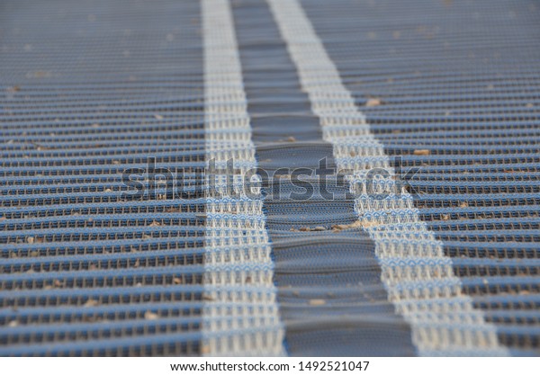 Close Gray Blue White Beach Mat Stock Photo Edit Now 1492521047